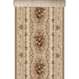 Traversa hol, model clasic 535, festonata, latime 90  cm, crem