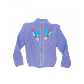 Pulover cu floricele brodate (marime disponibila: 9 ani)