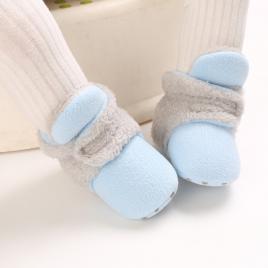 Cizmulite plusate gri cu bleu pentru baietei (marime disponibila: 9-12 luni