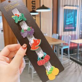 Set de 10 elastice mici pentru par - fructe