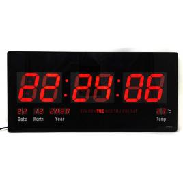 Ceas digital de perete cu display mare si afisaj rosu, jh4622