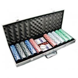 Set poker cu 500 jetoane si geanta tip diplomat inclusa