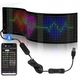 Panou led auto afisaj cu led flexibil rgb programabil prin bluetooth