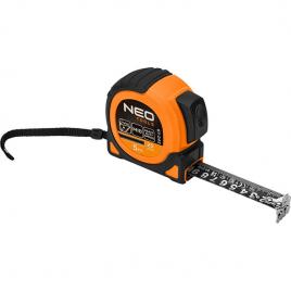 Ruleta banda din otel/nailon negru 5 m x 25 mm magnetica neo tools 67-243