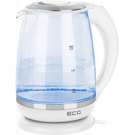 Resigilat - cana electrica fierbator din sticla ecg rk 2020 alba, 2 l, 2200 w,
