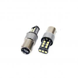 Set becuri auto cu led canbus compatibil p21/5w ba15d 15 smd 7.5w alb 12/24v,