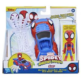 Set masinuta, figurina si accesoriu spidey prietenii extraordinari