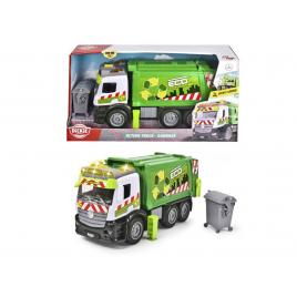 Masina de gunoi dickie toys 26 cm cu lumini si sunete