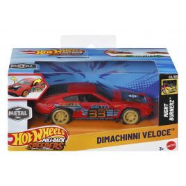 Masinuta metalica cu sistem pull back dimachinni veloce night burnerz hot wheels scara 1:43