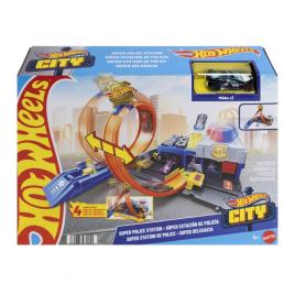 Set de joaca hot wheels city - super statie de politie