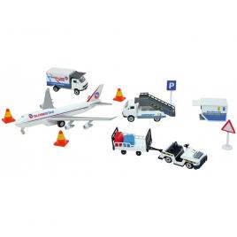 Set de joaca aeroport dickie toys airport playset cu 13 piese