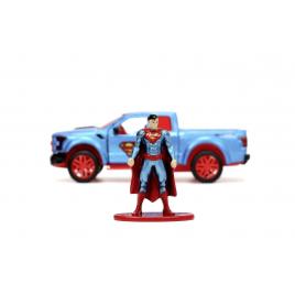 Set figurina superman cu masinuta metalica  2017 ford f150 raptor scara 1:32