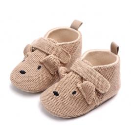Pantofiori crosetati pentru bebelusi - catelus (marime disponibila: 6-9 luni