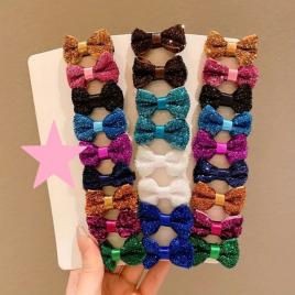 Set de 2 clame - fundite sclipicioase (culoare: verde)