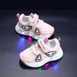Adidasi roz cu luminite panda new style (marime disponibila: marimea 28)