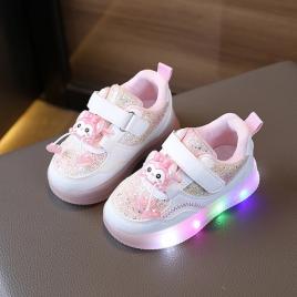 Adidasi cu sclipici si luminite - super pink shine (marime disponibila: marimea