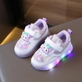 Adidasi cu sclipici si luminite - super purple shine (marime disponibila: