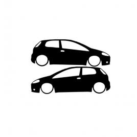 Sticker fiat grande punto set 2 bucati 15x5 cm, creative rey®