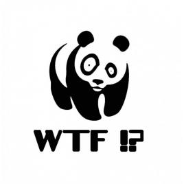 Sticker panda 15cm, creative rey®
