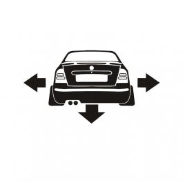 Sticker skoda octavia spate 15x8 cm, creative rey®