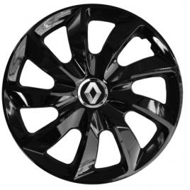 Set 4 capace roti 17 inch, stig negru lucios compatibil cu renault