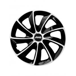 Set 4 capace roti 15 inchi stig alb-negru,, compatibil cu jeep, model stig