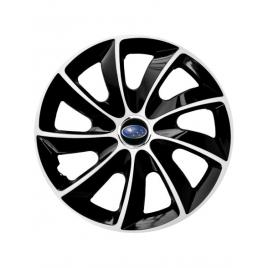 Set 4 capace roti 16 inch, stig alb-negru, compatibil cu subaru, model stig