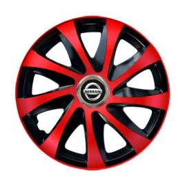 Set 4 capace roti drift extra red r14 pentru gama nissan