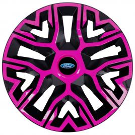 Set 4 capace roti 16 `` best roz-negru, compatibile cu ford