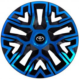 Set 4 capace roti 14 `` best albastru-negru, compatibile cu toyota