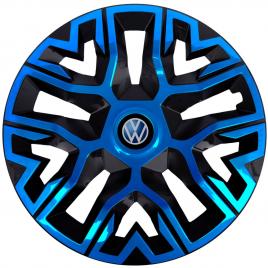 Set 4 capace roti 16 `` best albastru-negru, compatibile cu volkswagen
