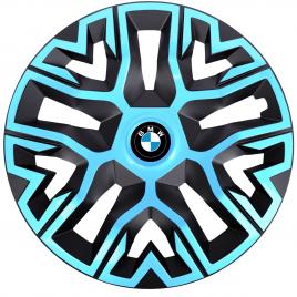 Set 4 capace roti 16 `` best azur-negru, compatibile cu bmw