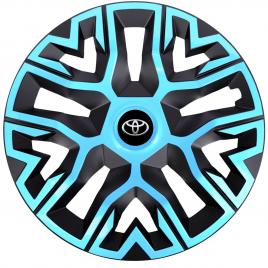 Set 4 capace roti 16 `` best azur-negru, compatibile cu toyota