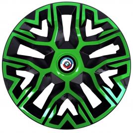 Set 4 capace roti 16 `` best verde-negru, compatibile cu bmw nou