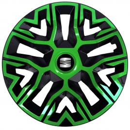 Set 4 capace roti 16 `` best verde-negru, compatibile cu seat