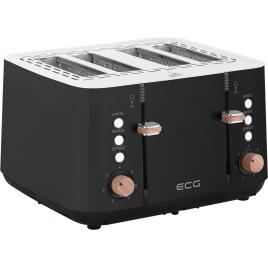 Prajitor de paine ecg st 4768 timber black, 1850 w, 4 felii, 7 grade de