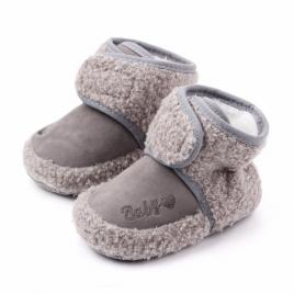 Cizmulite gri cu blanita - baby (marime disponibila: 3-6 luni (marimea 18