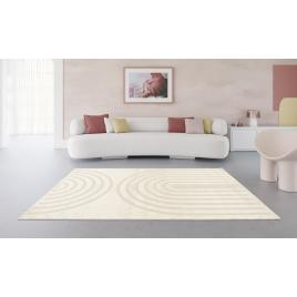 Covor sufragerie dormitor, model bjorn 33641 061, dreptunghiular, crem
