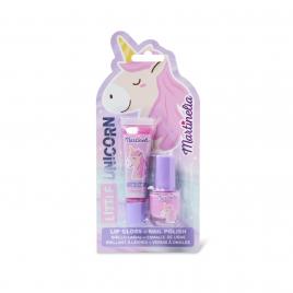 Martinelia little unicorn set luciu de buze si lac de unghii