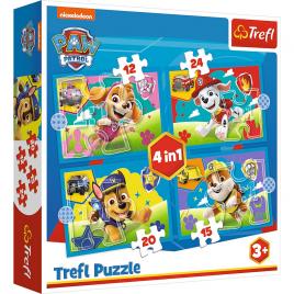 Puzzle trefl 4in1 patrula catelusilor echipa