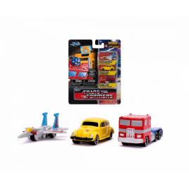 Transformers set 3 nano masinute metalice 4cm