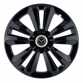 Set 4 capace roti terra negru r15, pentru mazda