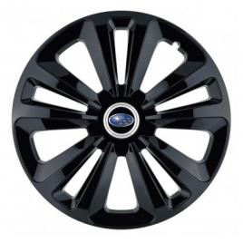 Set 4 capace roti terra negru r15, pentru subaru