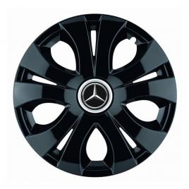Set 4 capace roti top negru r16, compatibil cu mercedes-benz