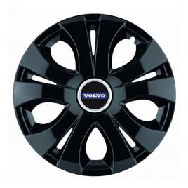 Set 4 capace roti top negru r16, compatibil cu volvo