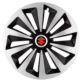 Set 4 capace roti fox gri-negru r17 pentru gama auto suzuki