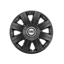 Set 4 capace roti cosmos negru r15, pentru gama auto fiat