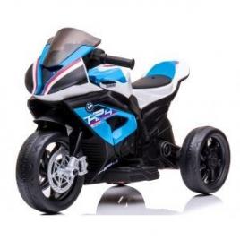 Motocicleta electrica pentru copii bmw hp4, 84x55x42 cm, varsta 2-5 ani, roti si scaun din plastic, putere 60w - albastru