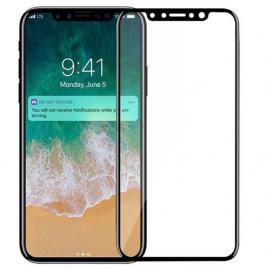 Folie Fusion Sticla Apple iPhone X Full Face Negru