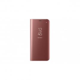 Husa Book Clear View Standing Cover compatibil cu Samsung J7 2017 Rose